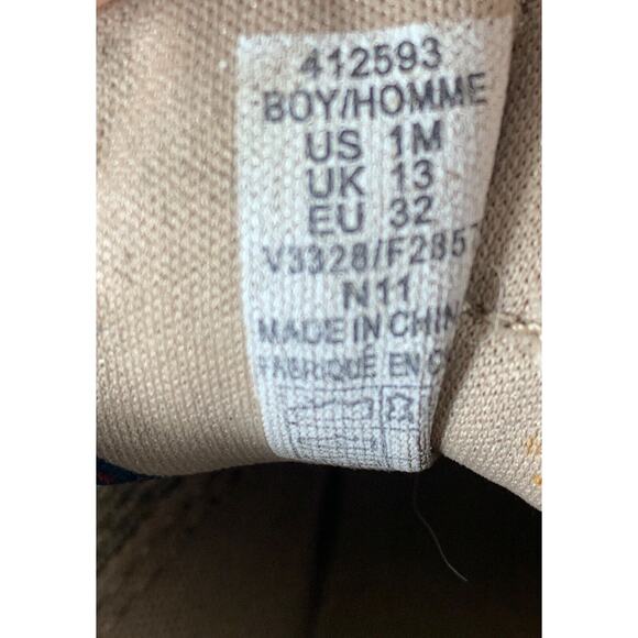 Lands End Boys Size 1 Outdoor Slip-On Shoes Beige & Red - Picture 9 of 9